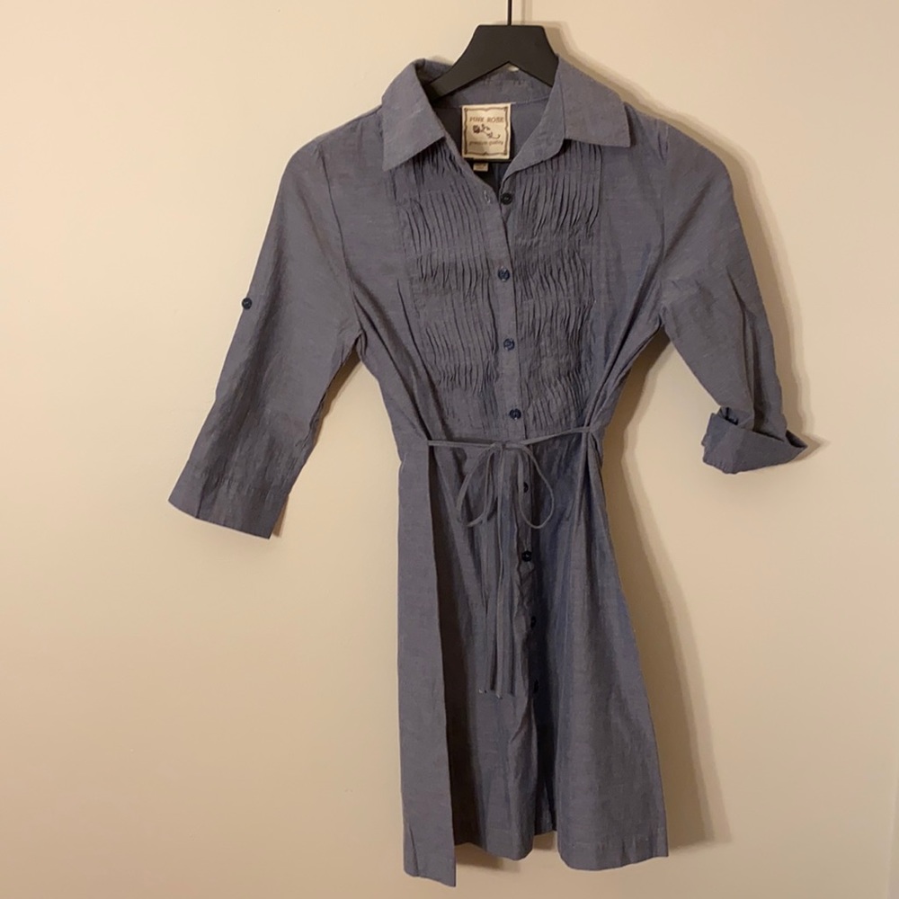 Linen denim looking dress